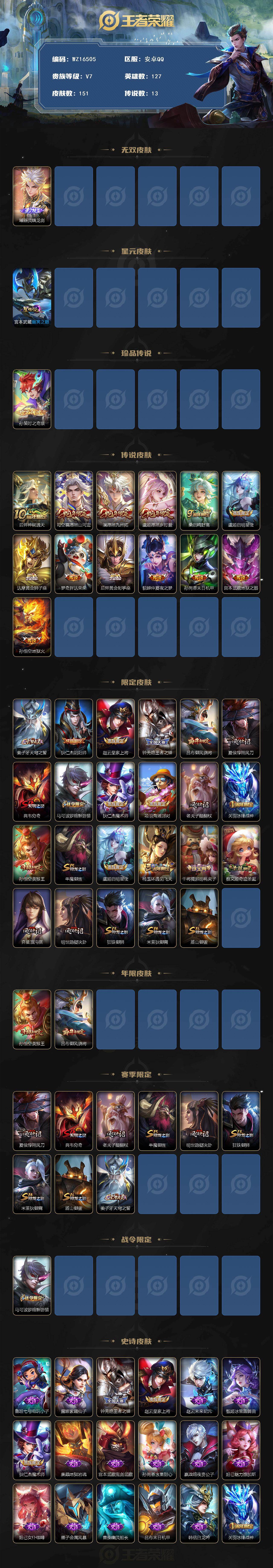 WZ03410048王者荣耀账号详情图2