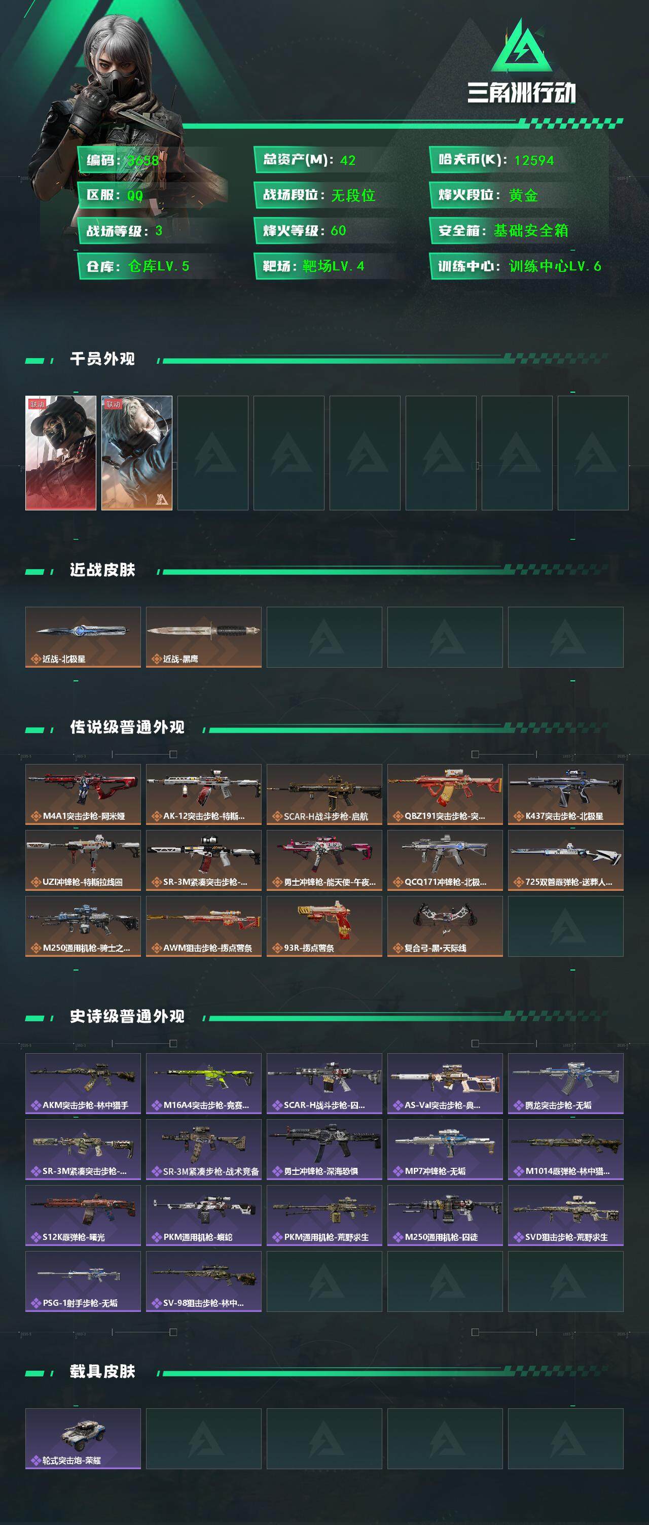 SJZQM391460三角洲行动账号详情图5