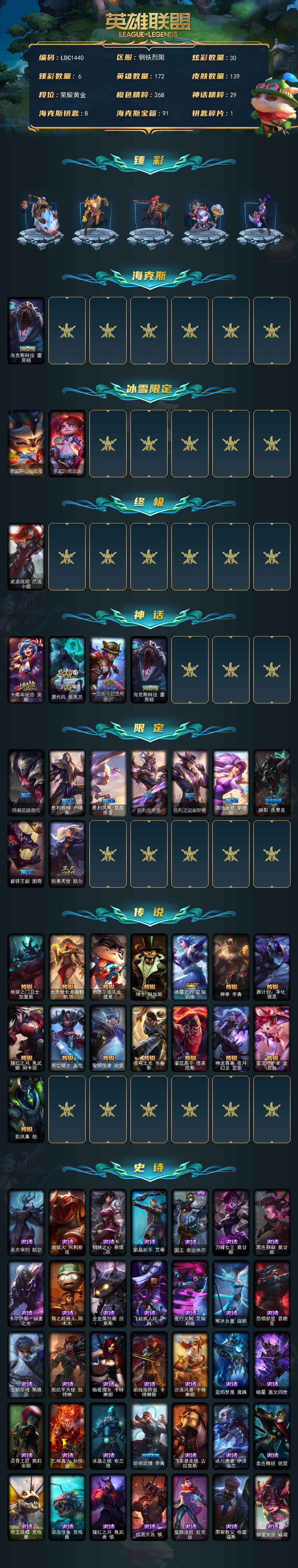 LOLEY320964英雄联盟账号详情图2 LOLEY320964英雄联盟账号详情图2