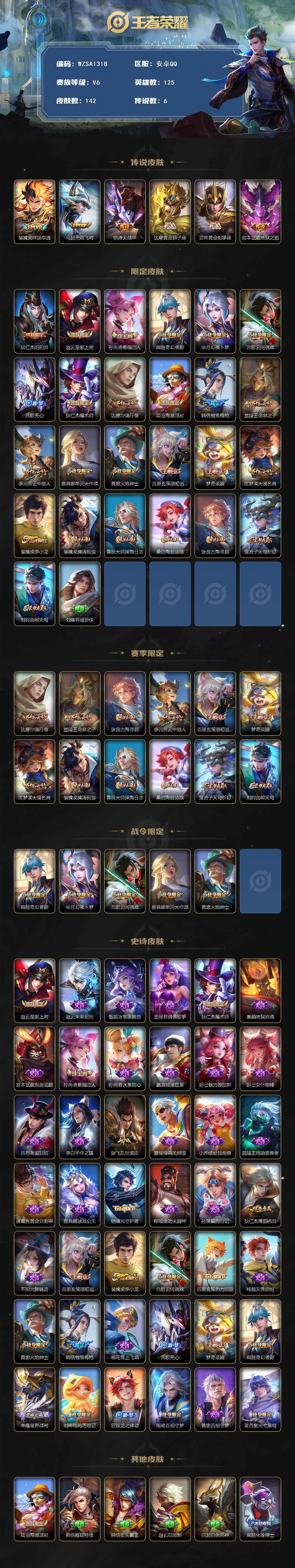 WZCMW3429384王者荣耀账号详情图2