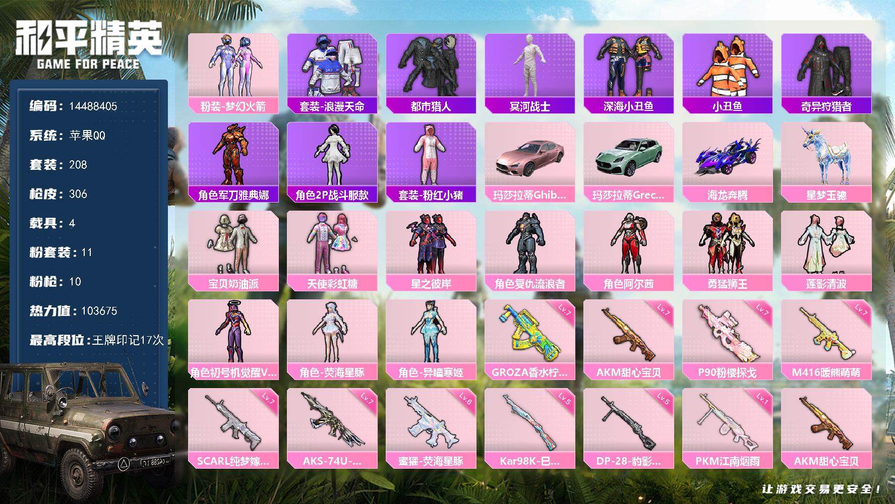 HPDN3423545和平精英账号详情图21 HPDN3423545和平精英账号详情图21