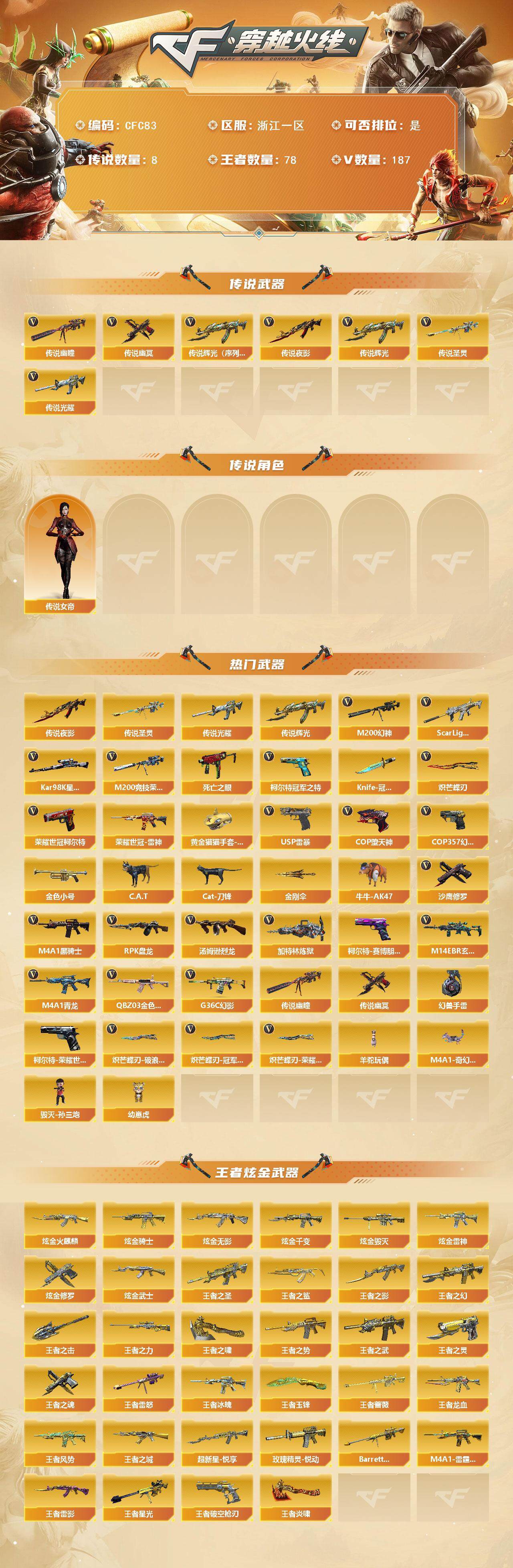 CFQM371209穿越火线账号详情图3 CFQM371209穿越火线账号详情图3