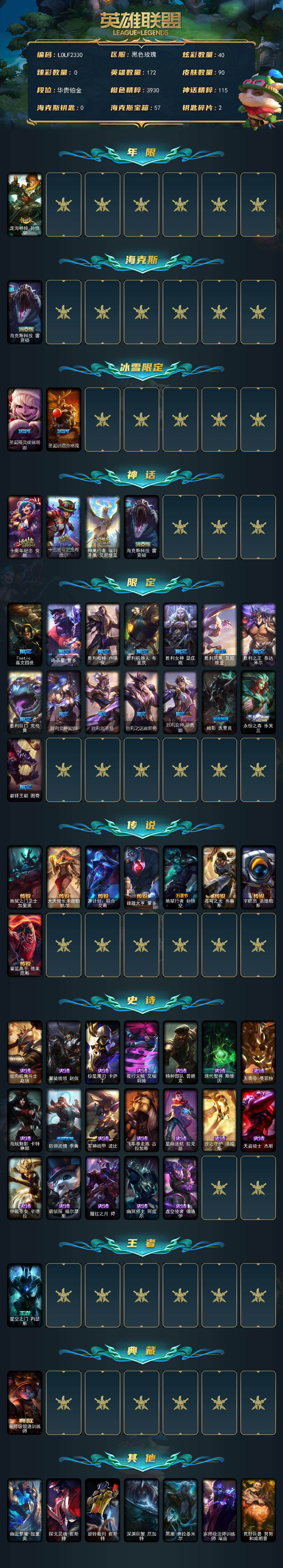 LOLCMW321383英雄联盟账号详情图2 LOLCMW321383英雄联盟账号详情图2