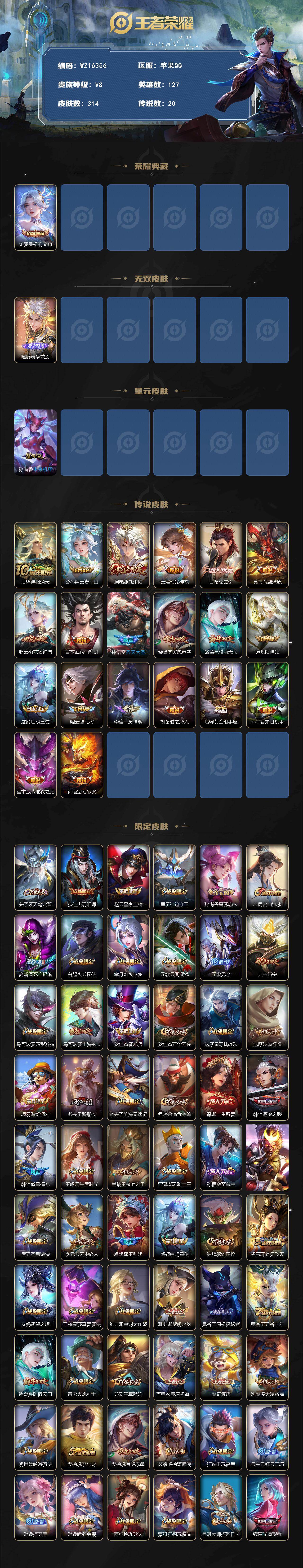 WZ0349970王者荣耀账号详情图2