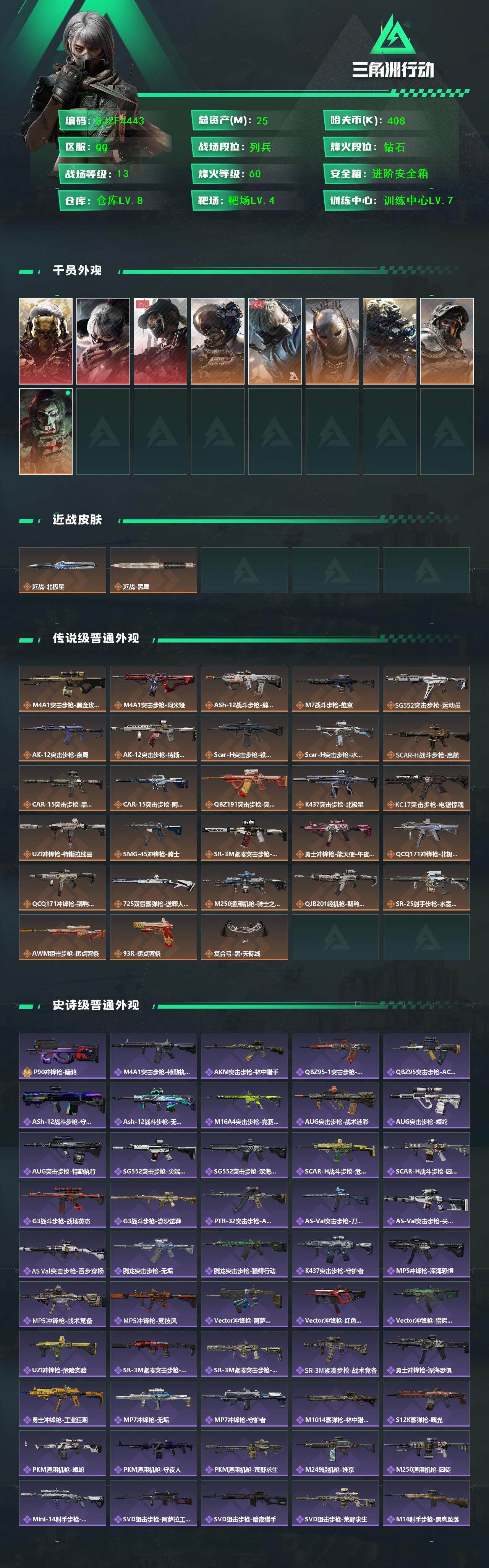 SJZCMW394375三角洲行动账号详情图2