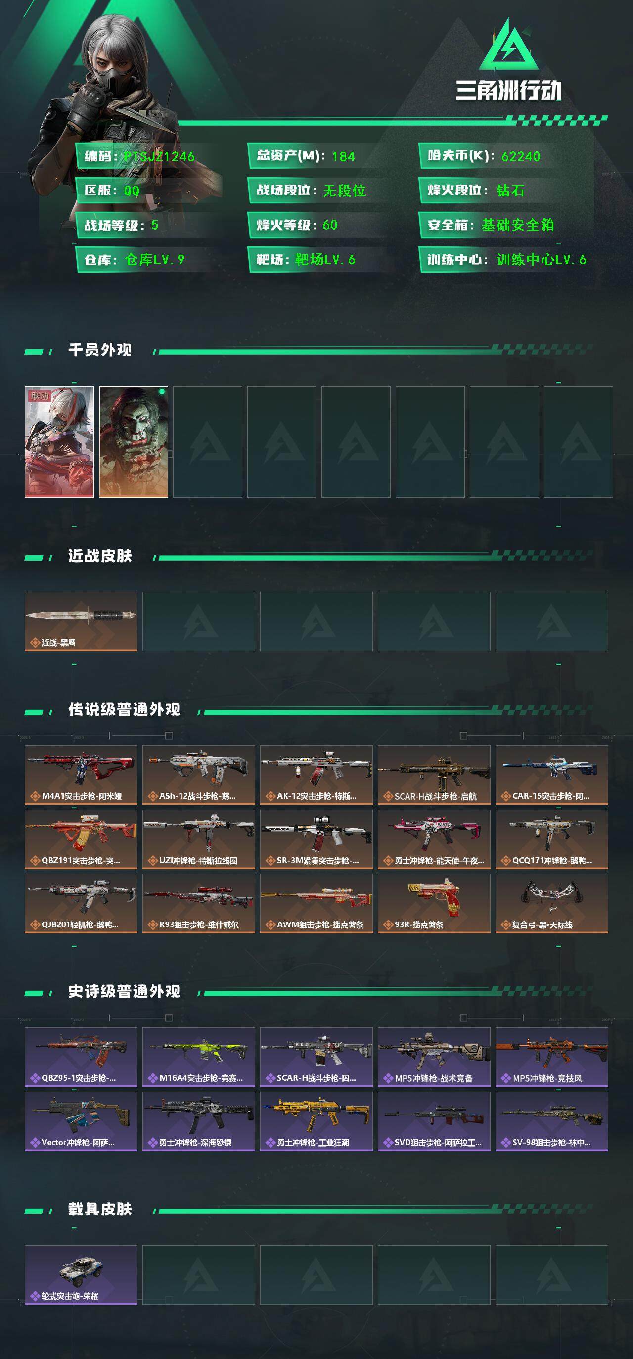 SJZCMW394945三角洲行动账号详情图2