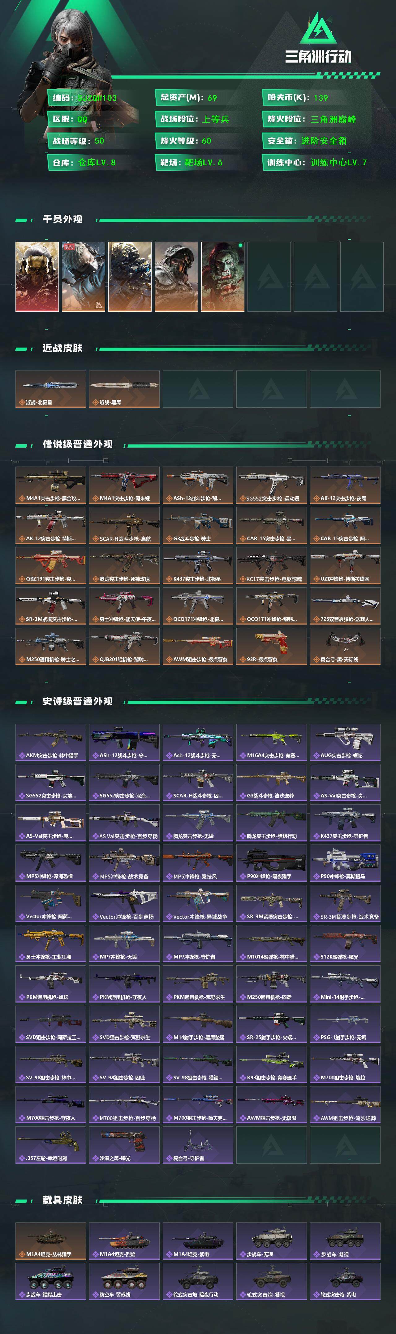 SJZQM383950三角洲行动账号详情图3 SJZQM383950三角洲行动账号详情图3