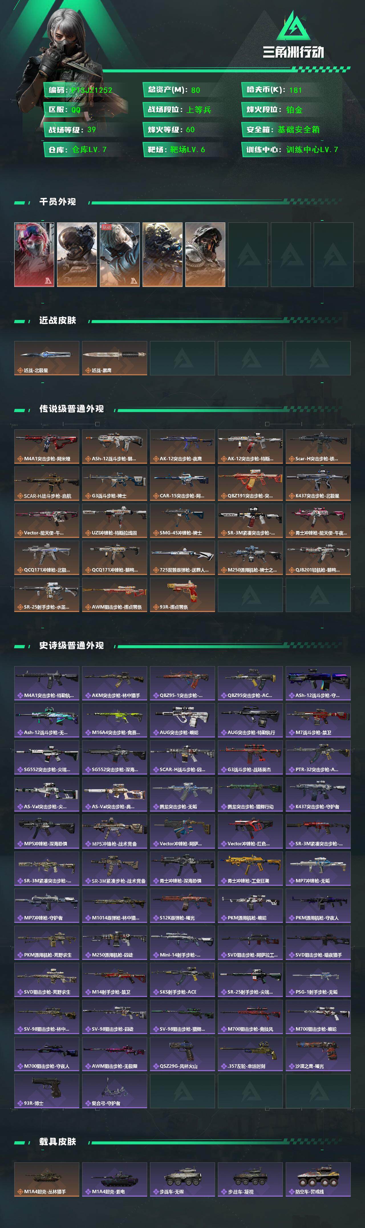 SJZCMW394948三角洲行动账号详情图2