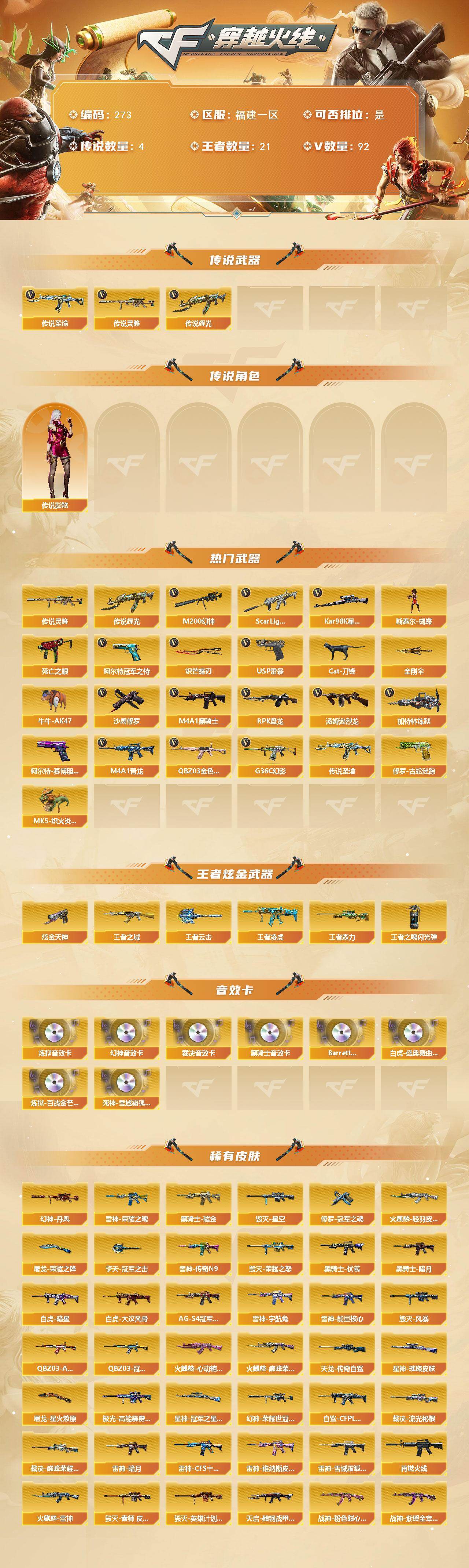 CFCMW422260穿越火线账号详情图2