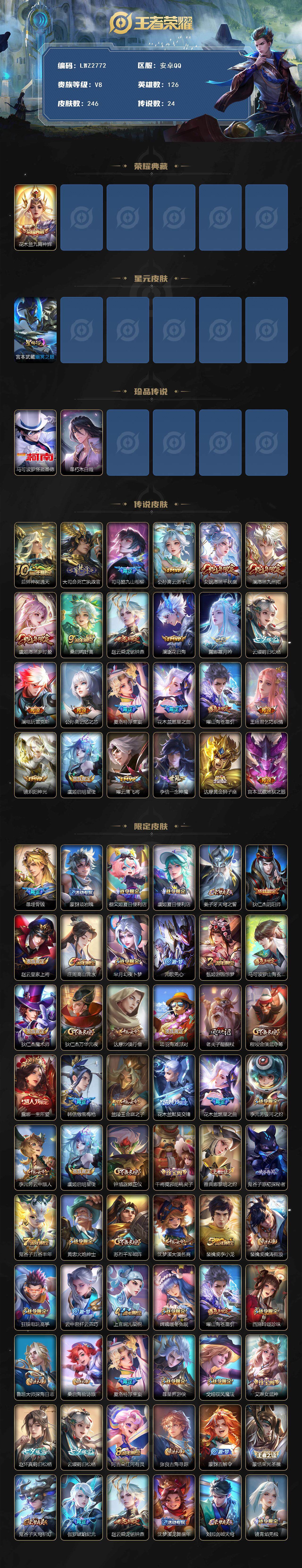 WZLE3439086王者荣耀账号详情图2