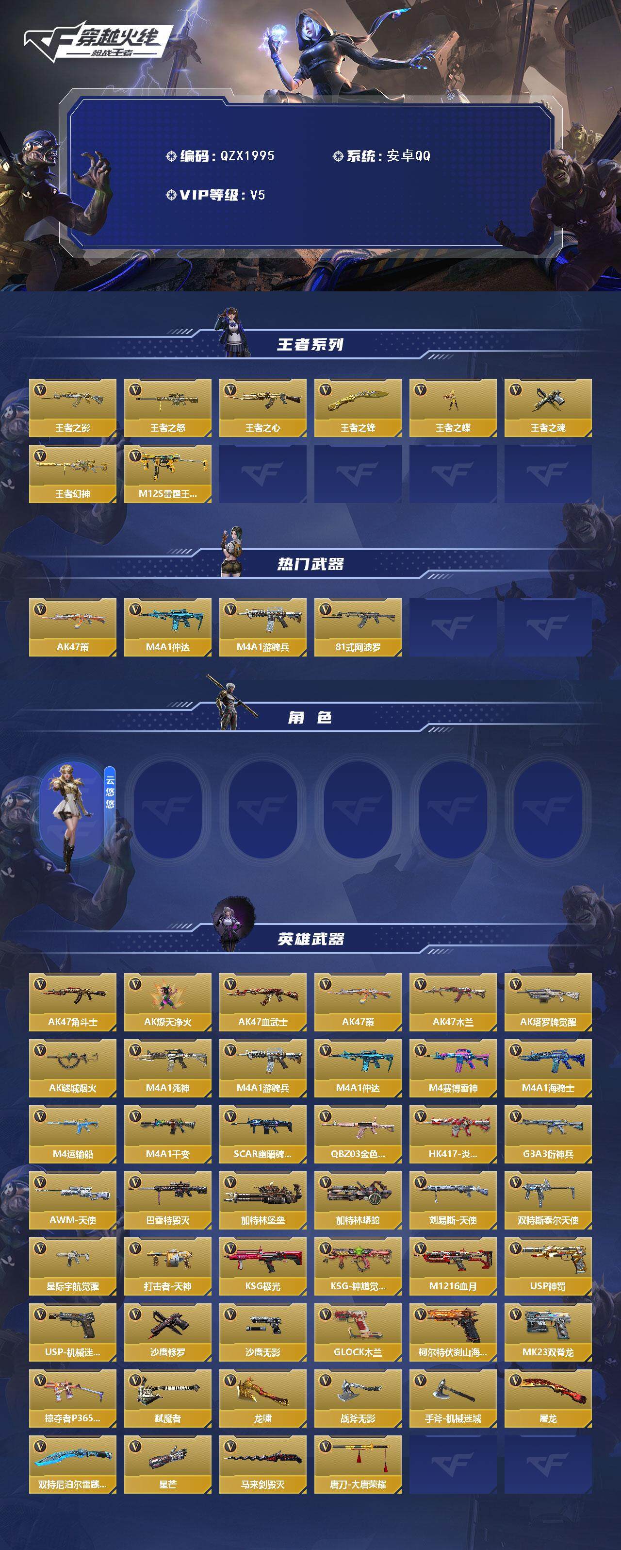 CFMQM370423枪战王者账号详情图3 CFMQM370423枪战王者账号详情图3