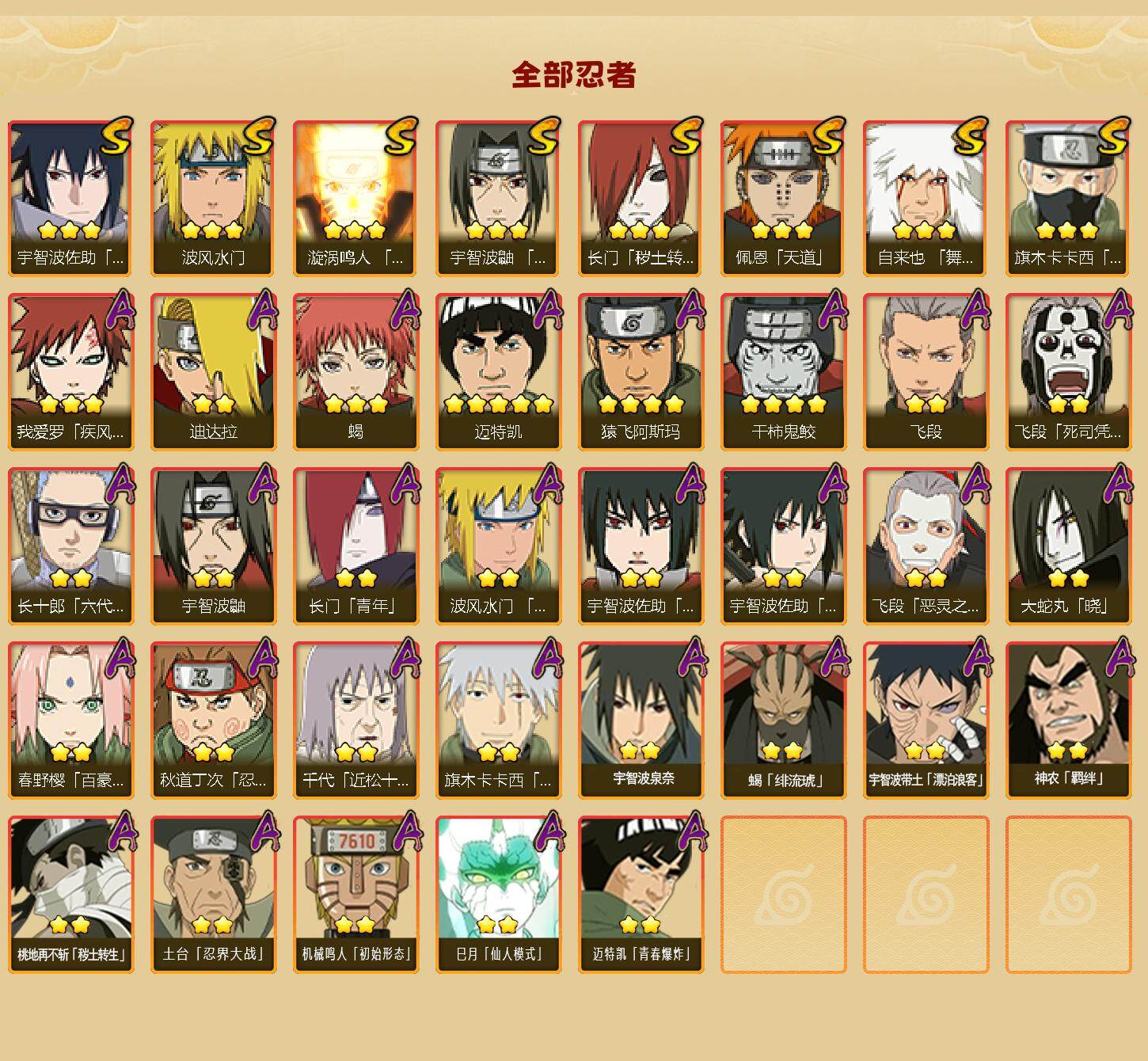 HYCMW340183火影忍者账号详情图2 HYCMW340183火影忍者账号详情图2