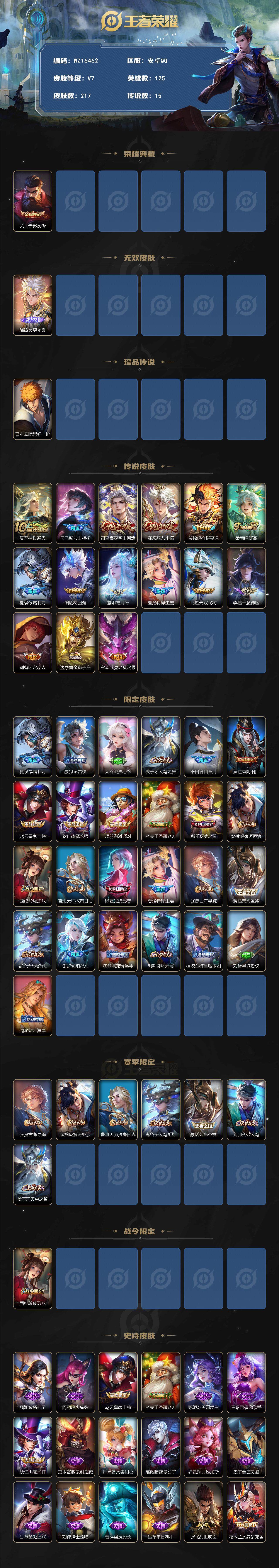 WZ03410020王者荣耀账号详情图2