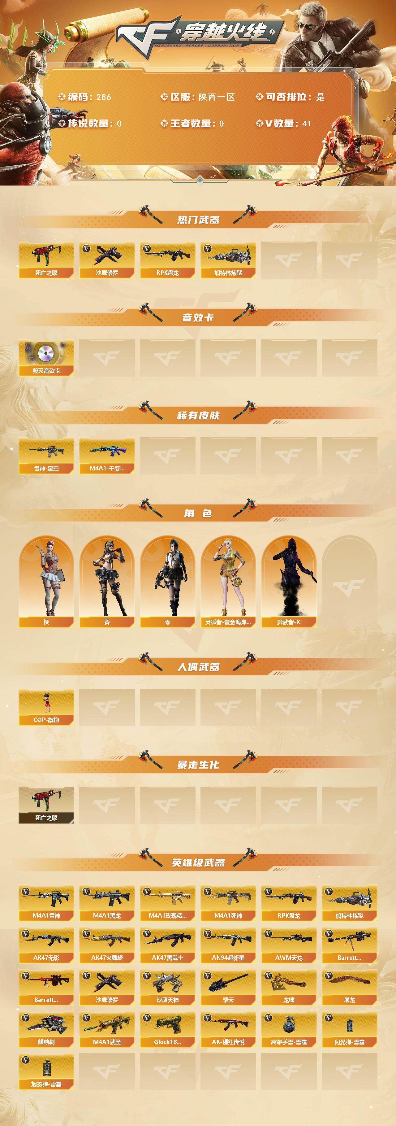 CFCMW421311穿越火线账号详情图2