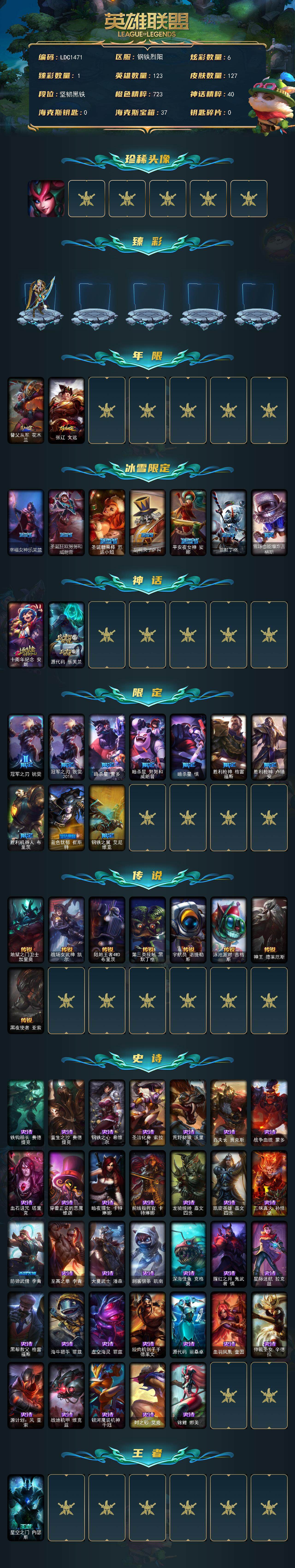 LOLEY321467英雄联盟账号详情图2 LOLEY321467英雄联盟账号详情图2