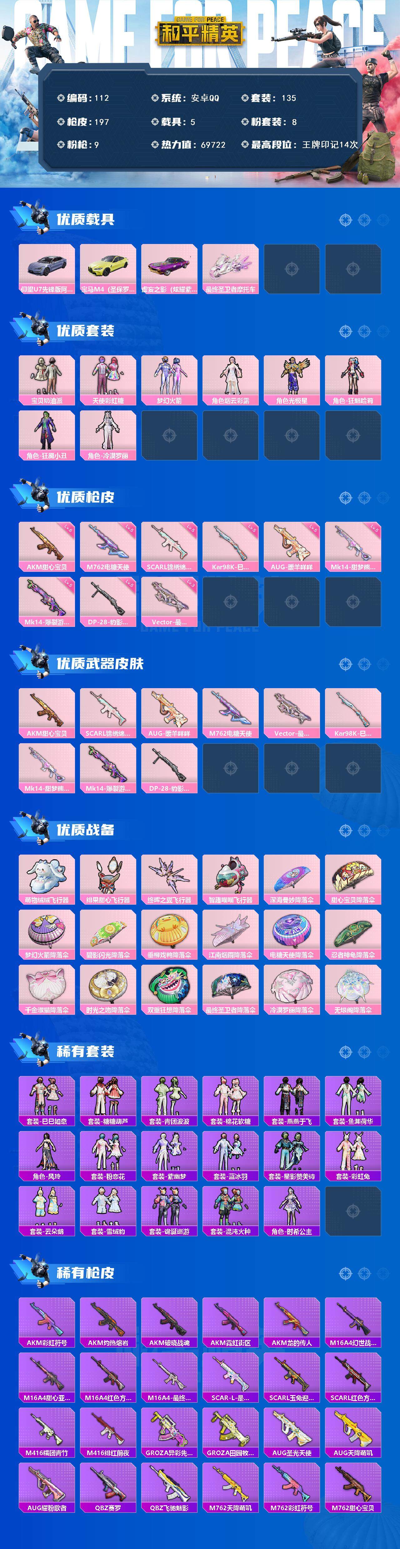 HPLFY3430675和平精英账号详情图2