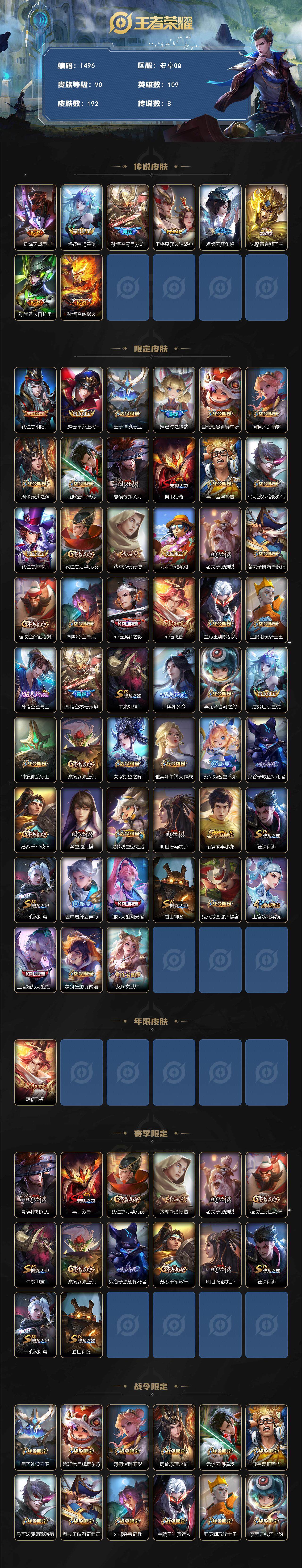 WZCMW3435443王者荣耀账号详情图2