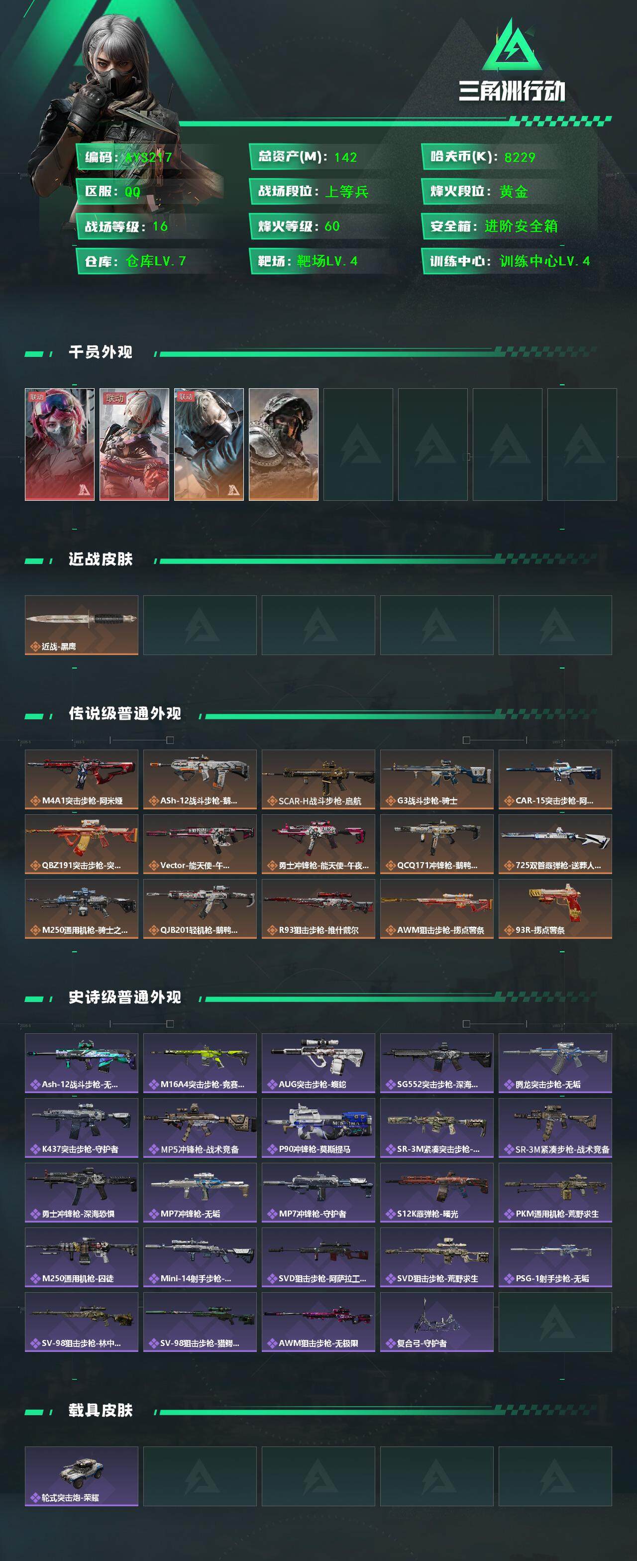 SJZCMW393797三角洲行动账号详情图3