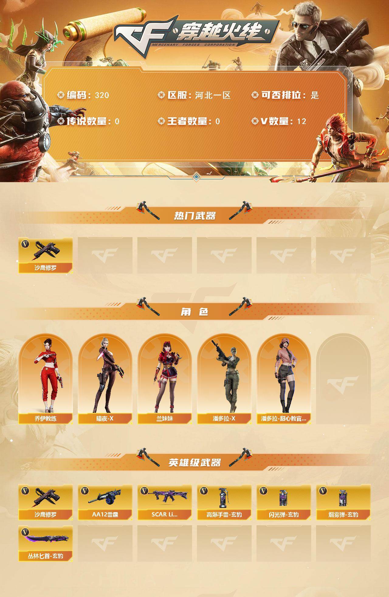 CFCMW421173穿越火线账号详情图2