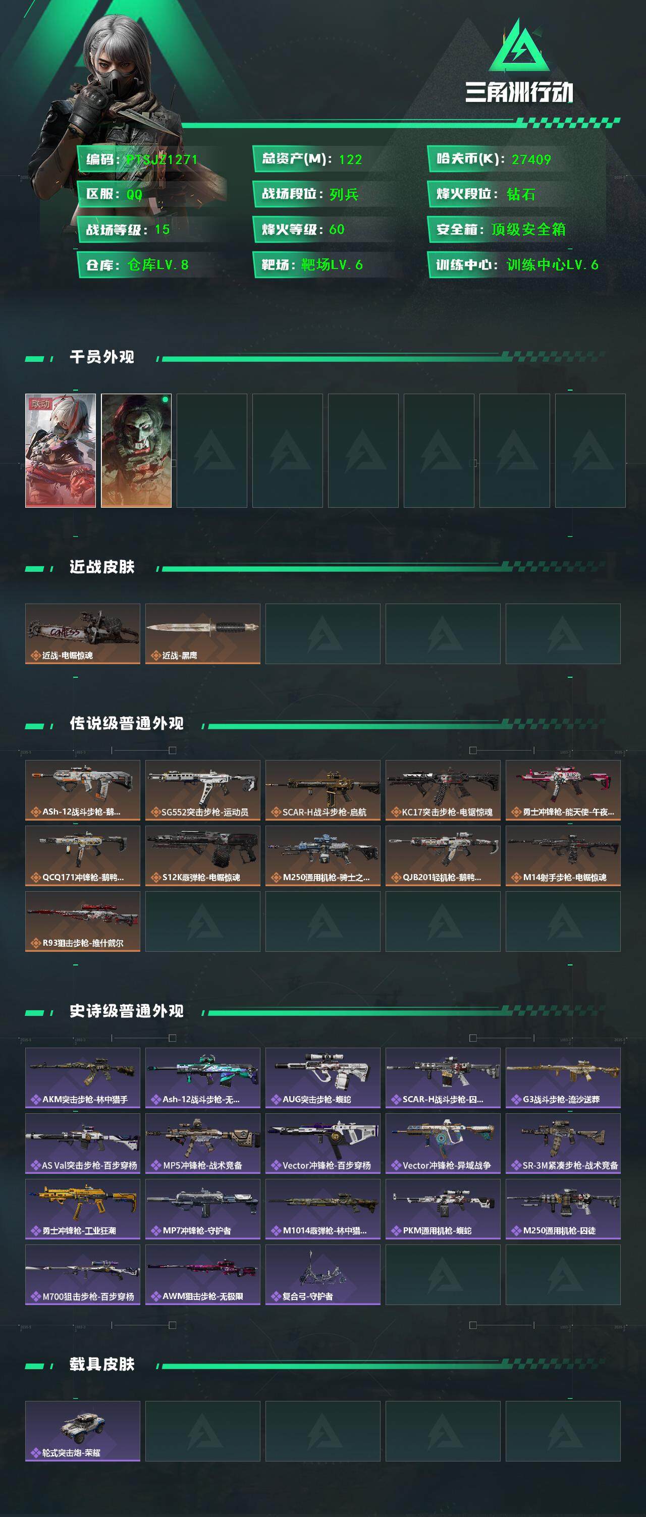 SJZCMW388365三角洲行动账号详情图2