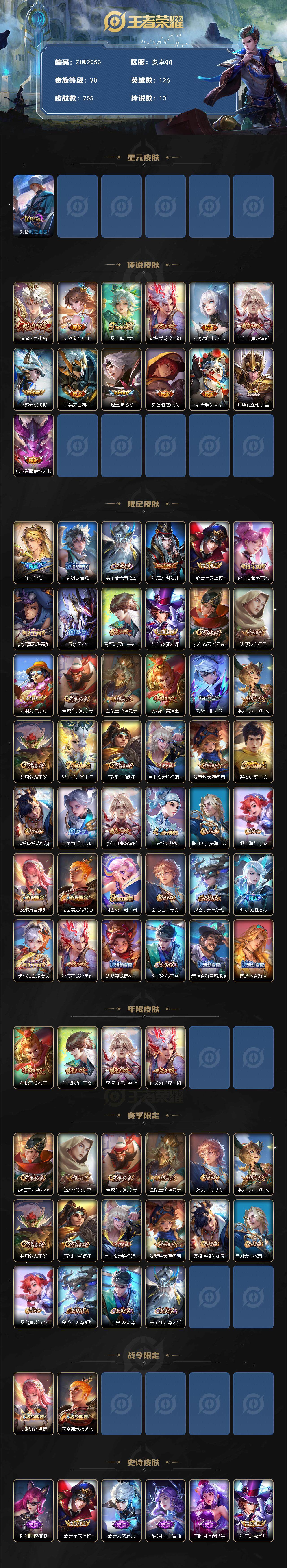 WZLE3436960王者荣耀账号详情图2