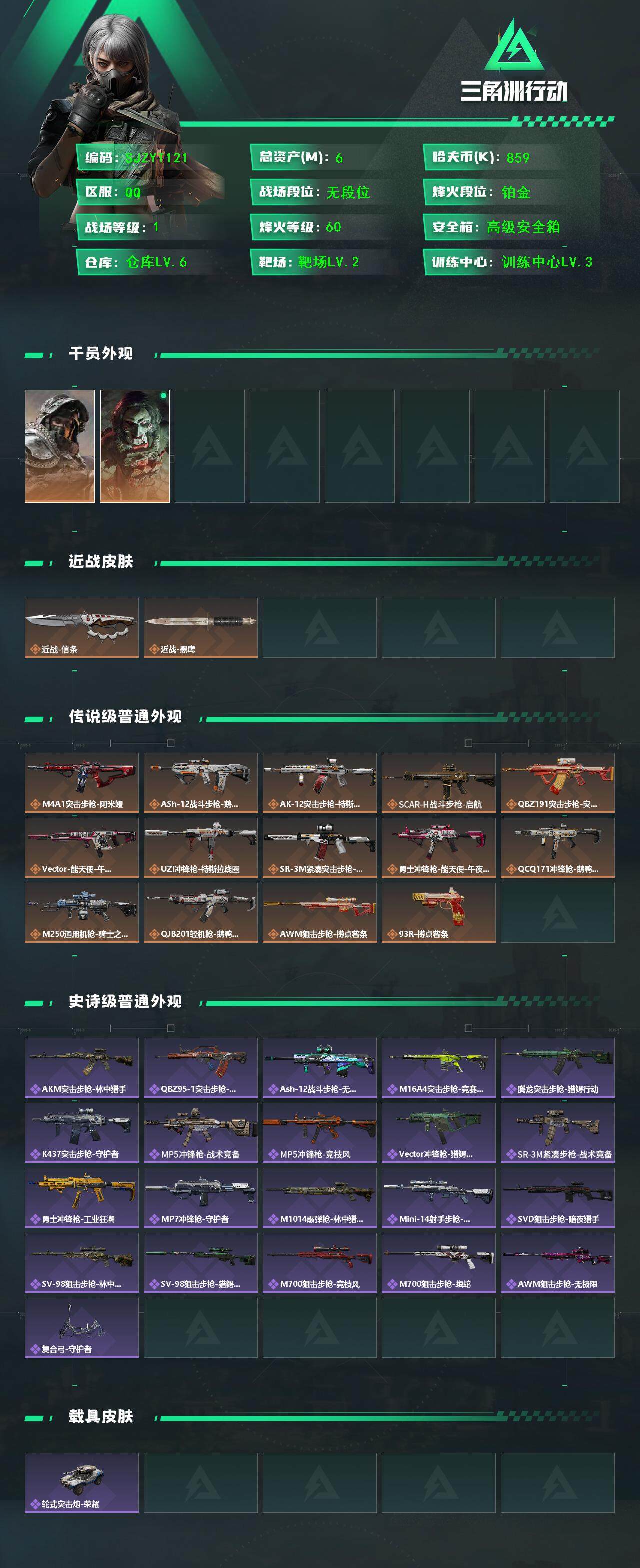 SJZEY389221三角洲行动账号详情图2