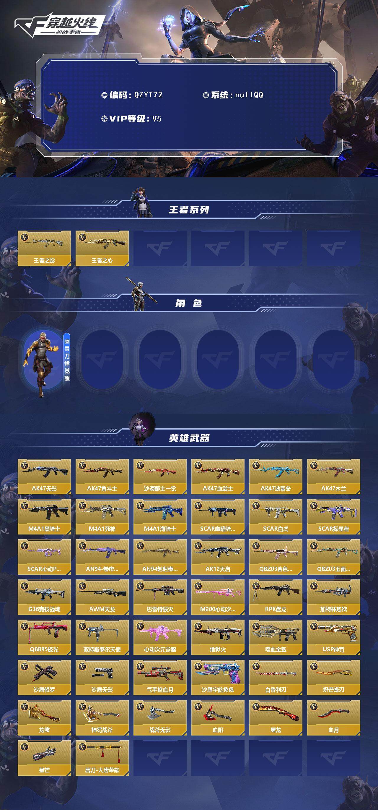 CFMEY370812枪战王者账号详情图2 CFMEY370812枪战王者账号详情图2