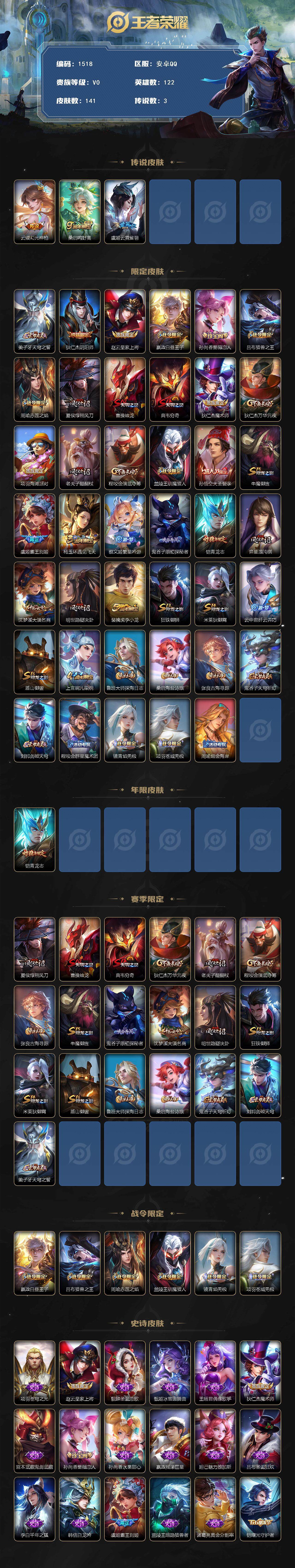 WZCMW3436433王者荣耀账号详情图2