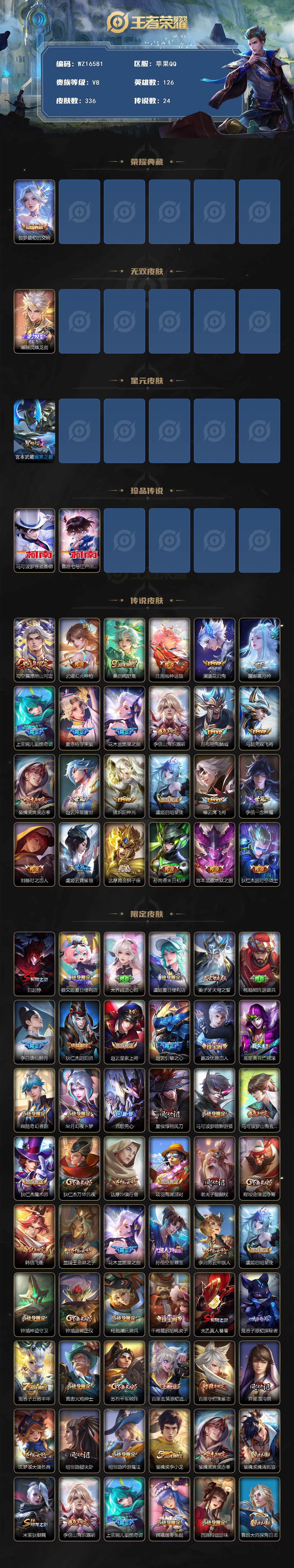 WZ03410096王者荣耀账号详情图2