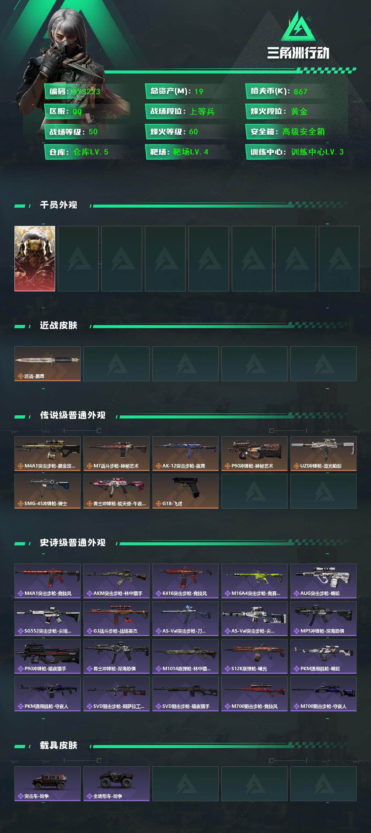 SJZCMW393812三角洲行动账号详情图3