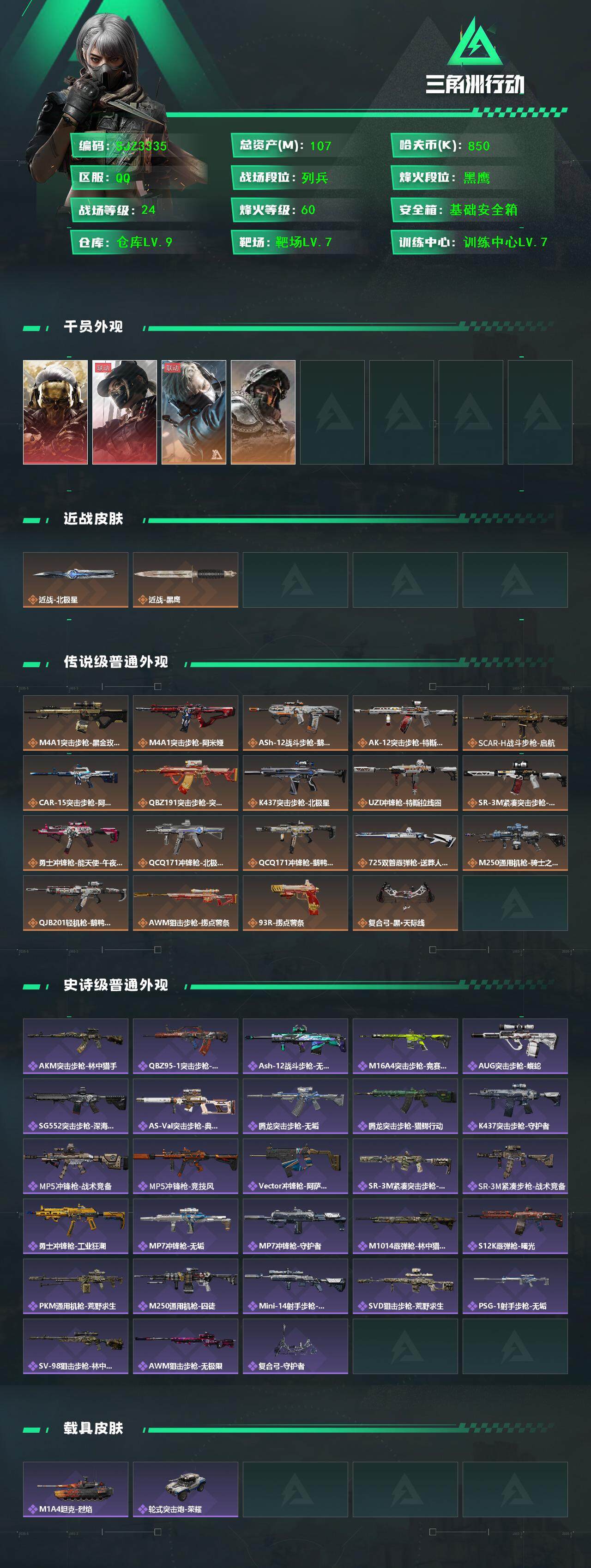 SJZEY389361三角洲行动账号详情图2