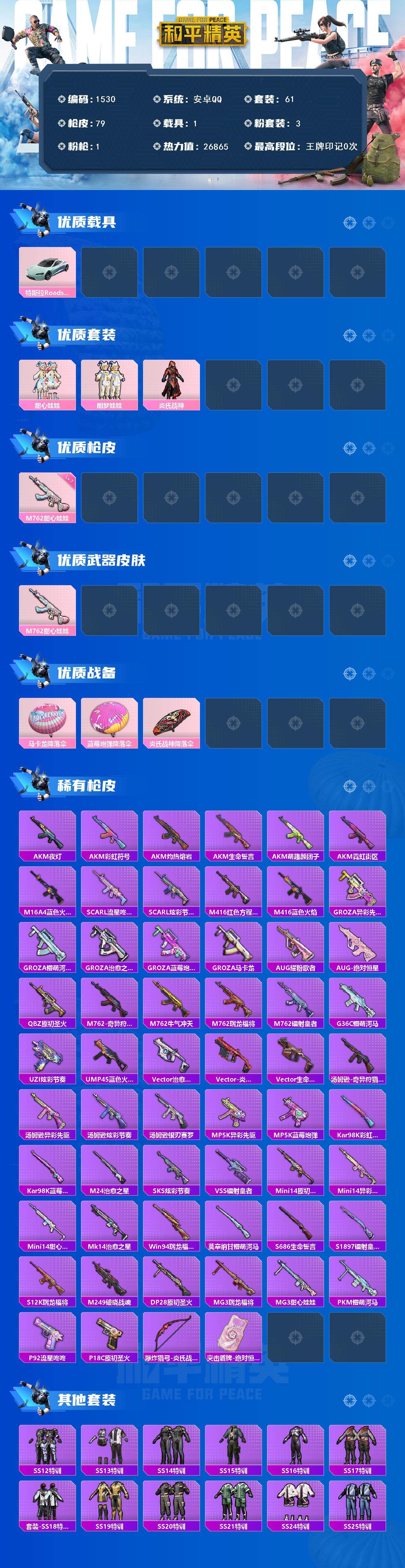 HPCMW3433549和平精英账号详情图2