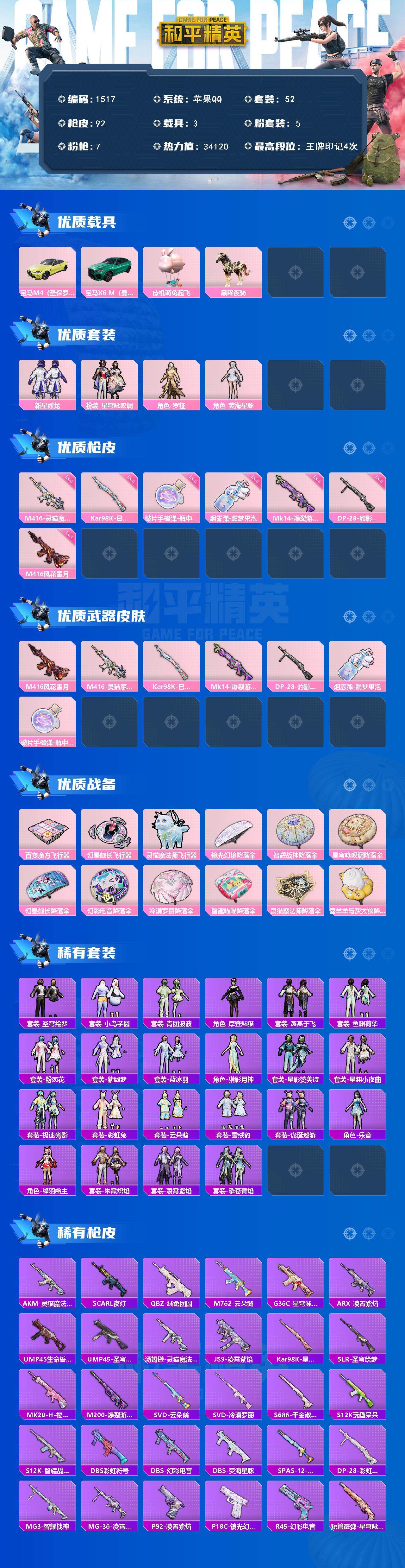 HPCMW3433654和平精英账号详情图2