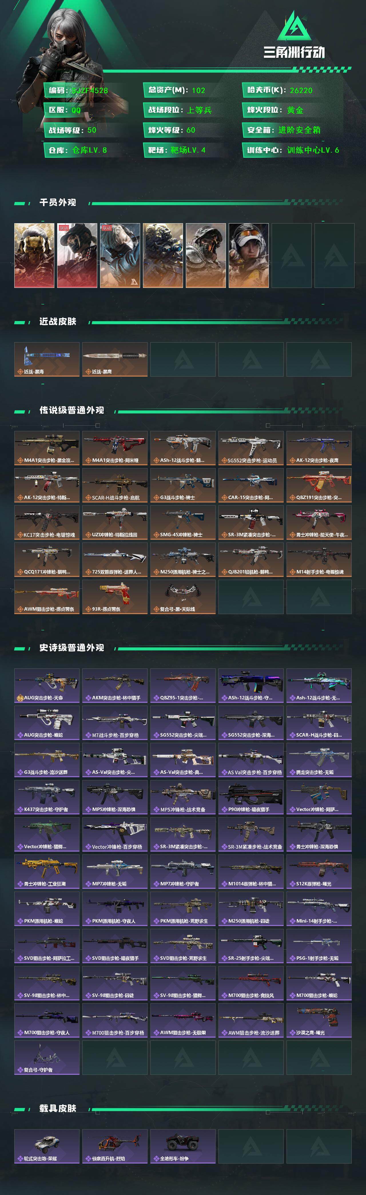 SJZEY389564三角洲行动账号详情图2