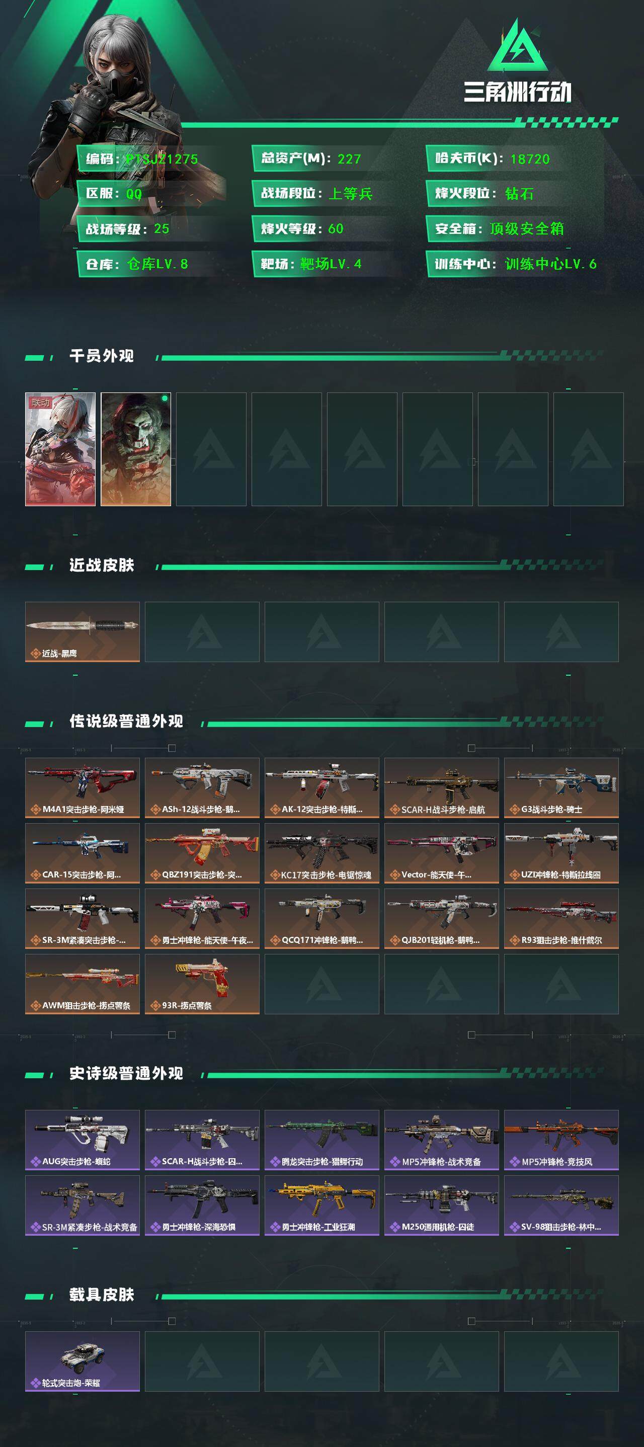 SJZCMW394411三角洲行动账号详情图2