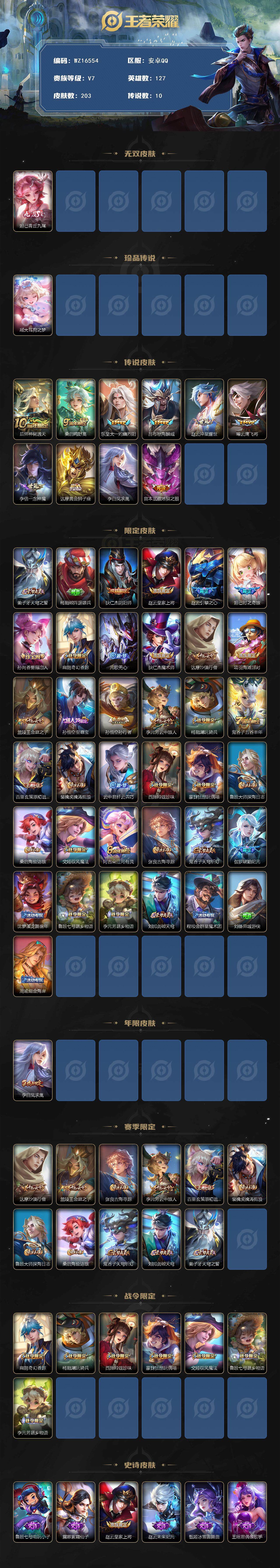 WZ03410077王者荣耀账号详情图2