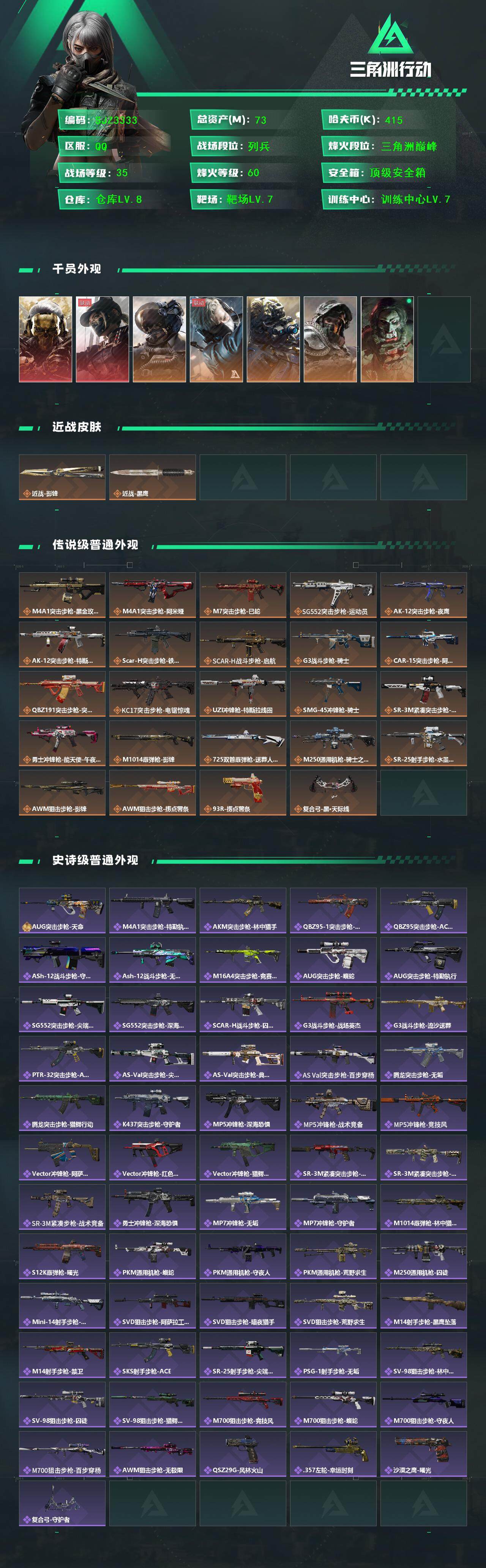 SJZCMW389359三角洲行动账号详情图2