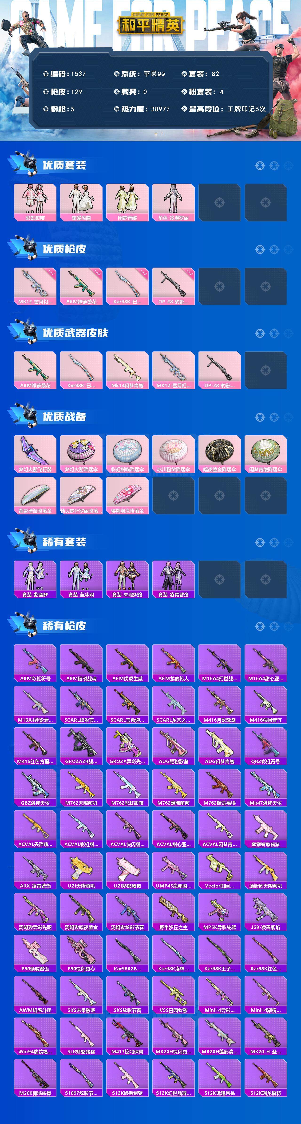 HPCMW3433660和平精英账号详情图2