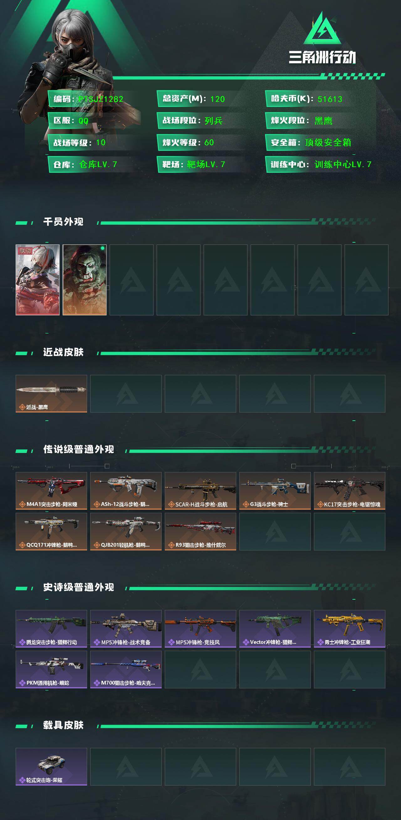 SJZCMW389175三角洲行动账号详情图2