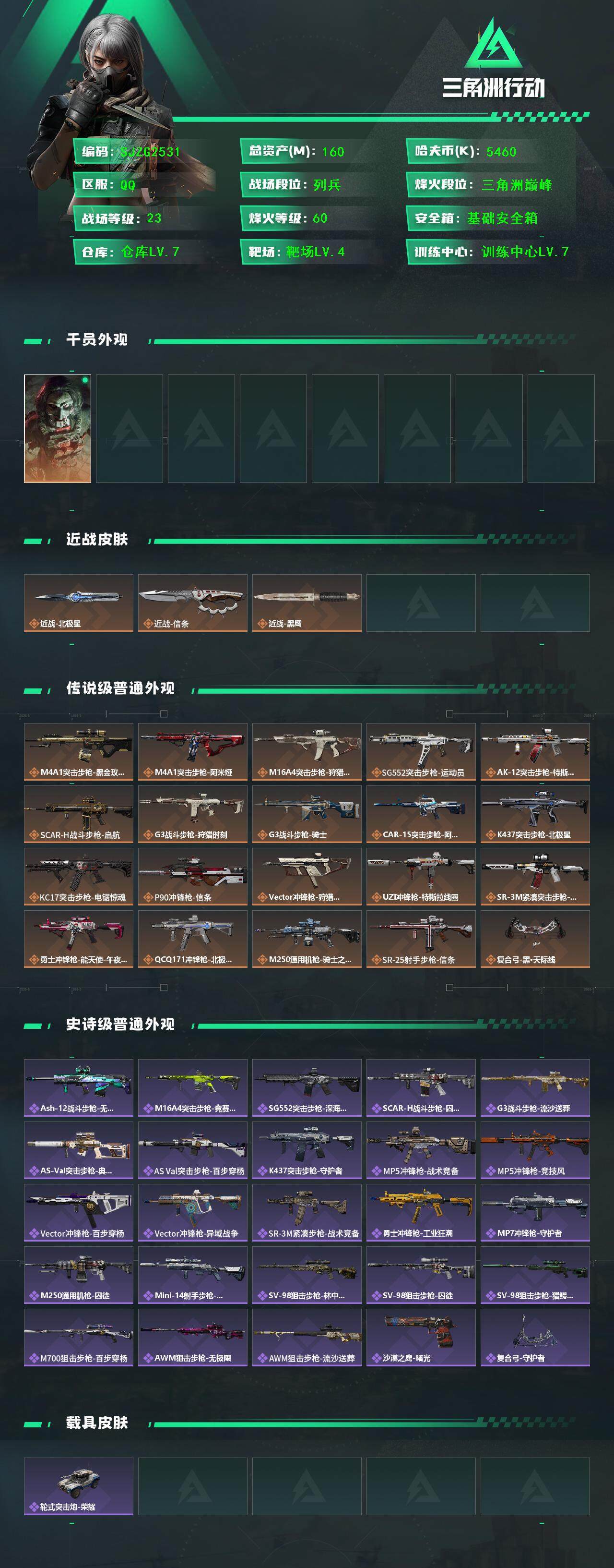 SJZCMW389432三角洲行动账号详情图2