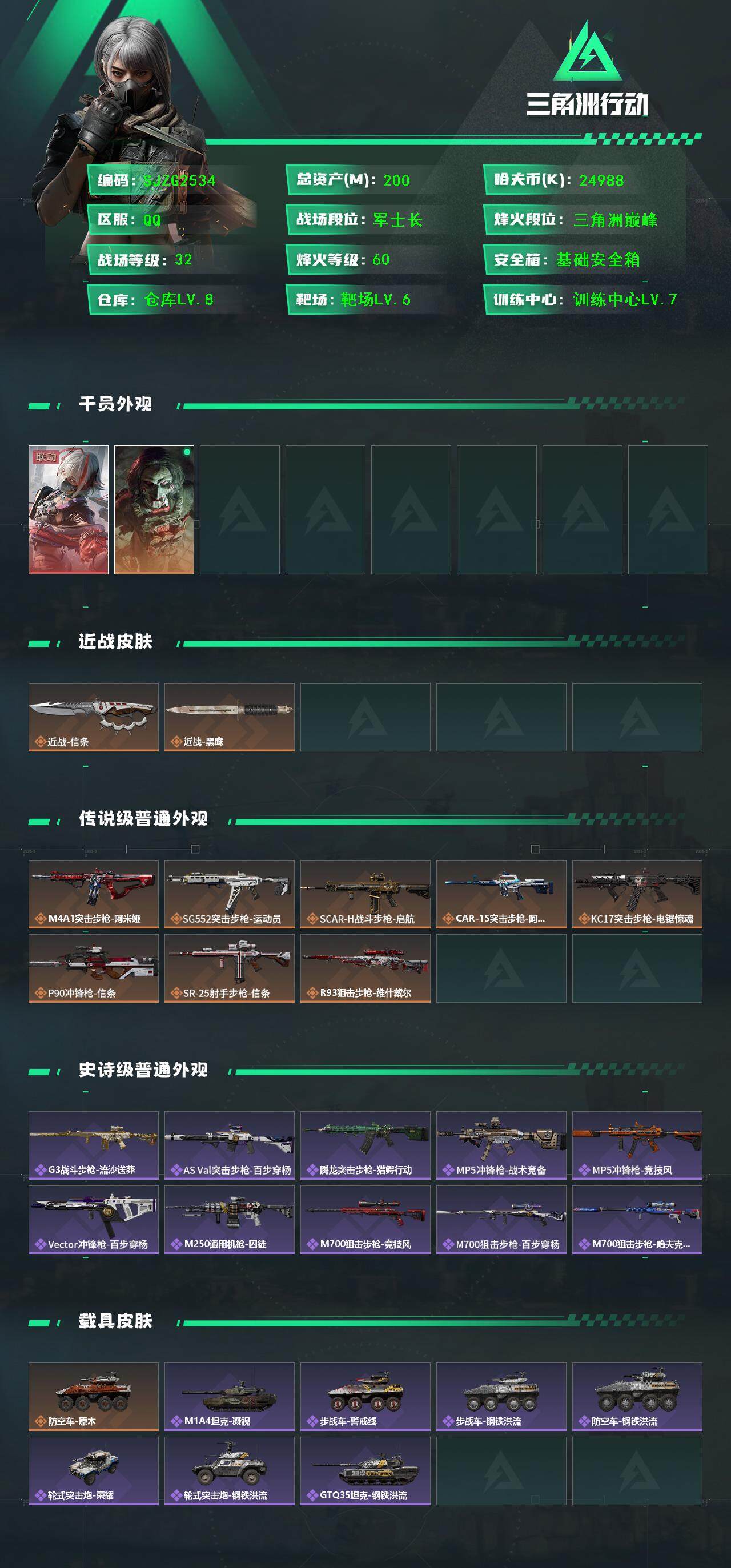 SJZCMW389468三角洲行动账号详情图2