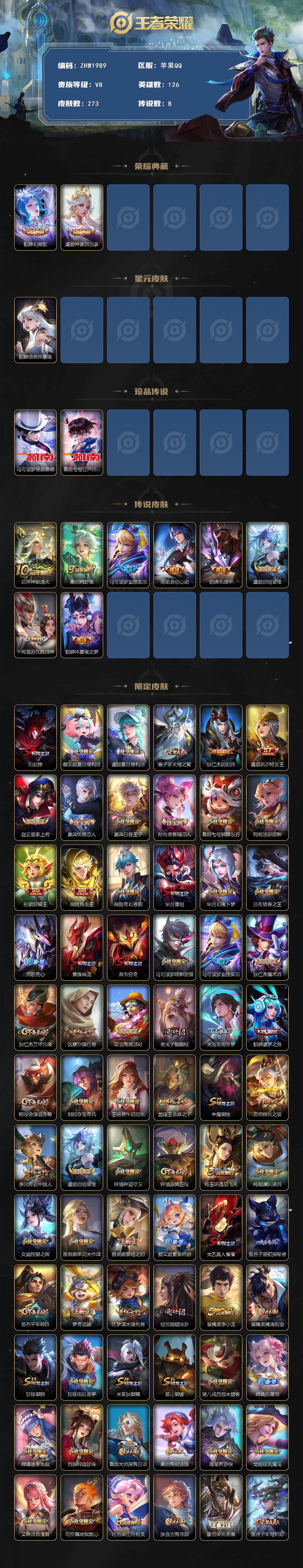 WZLE3439278王者荣耀账号详情图2