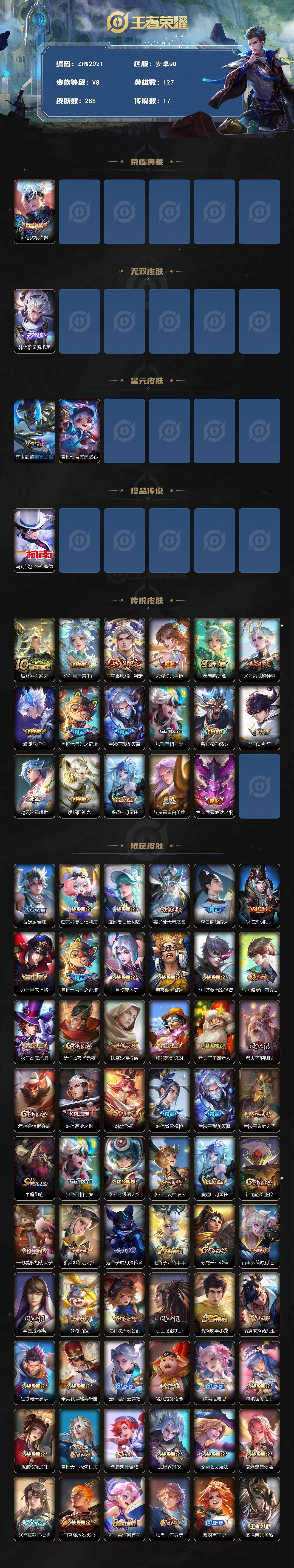 WZLE3439276王者荣耀账号详情图2