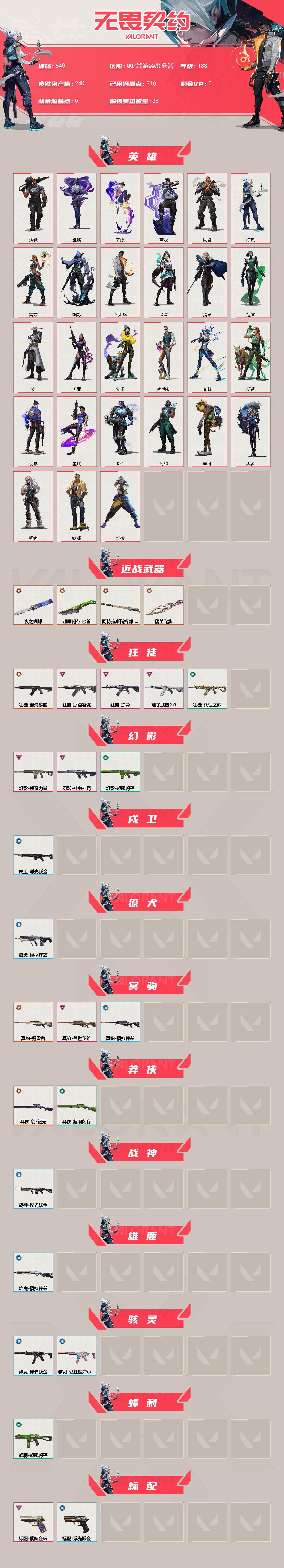 WWQXL330007无畏契约账号详情图2 WWQXL330007无畏契约账号详情图2