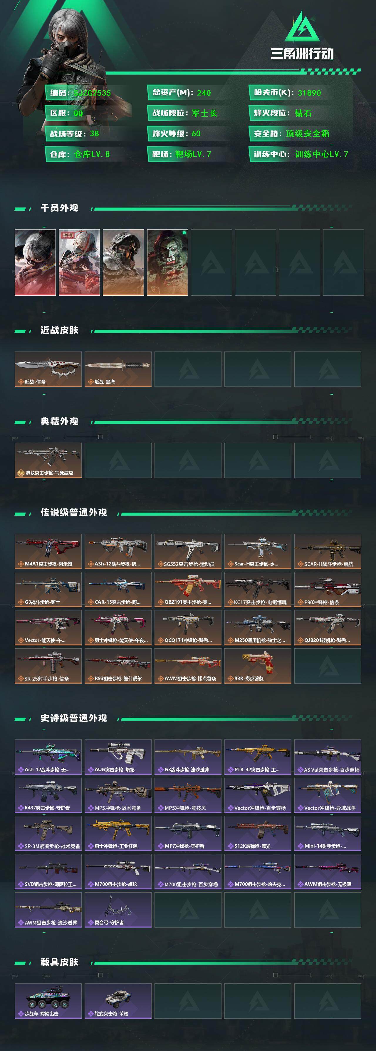 SJZCMW389633三角洲行动账号详情图2