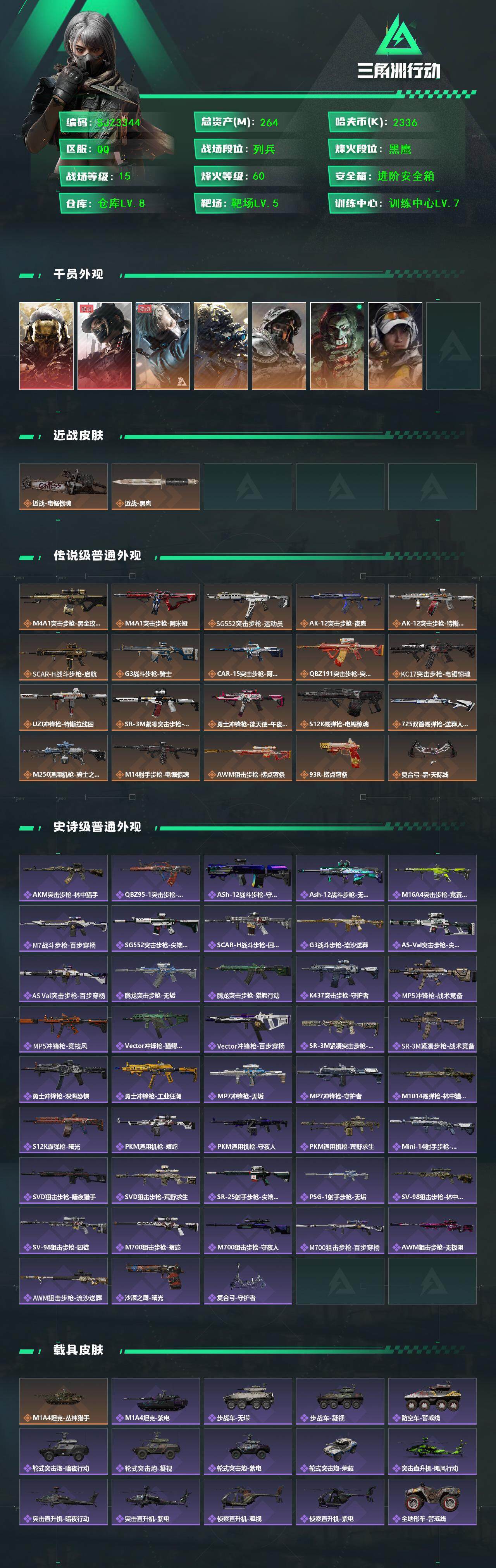 SJZCMW389782三角洲行动账号详情图2