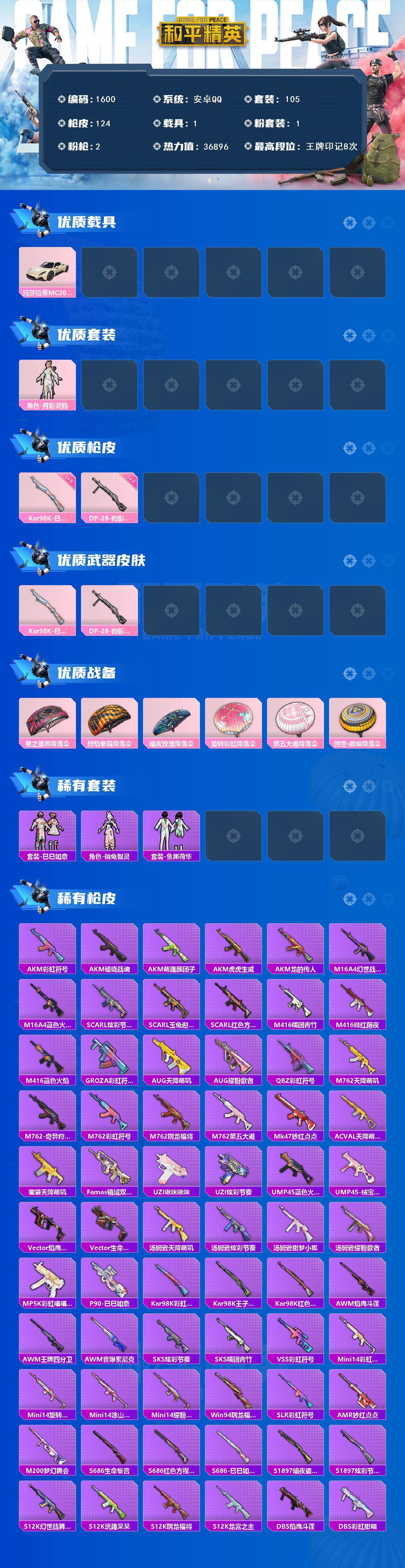 HPCMW3434194和平精英账号详情图2