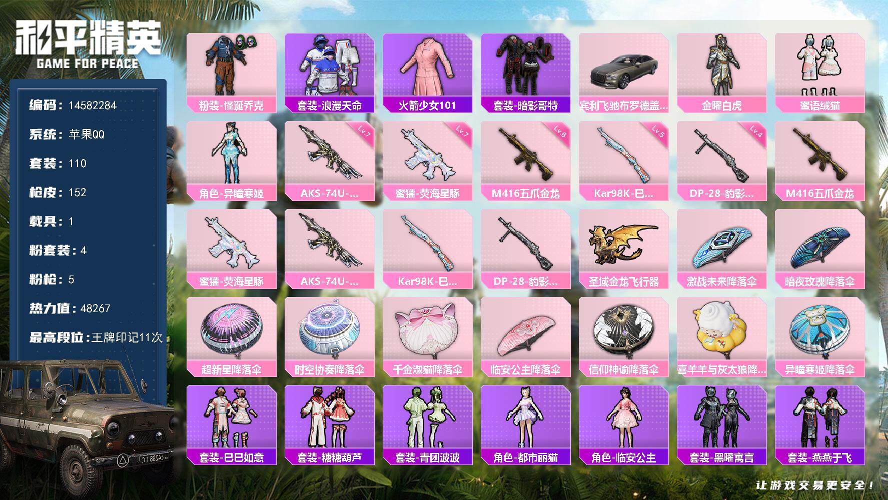 HPDN3434307和平精英账号详情图21 HPDN3434307和平精英账号详情图21