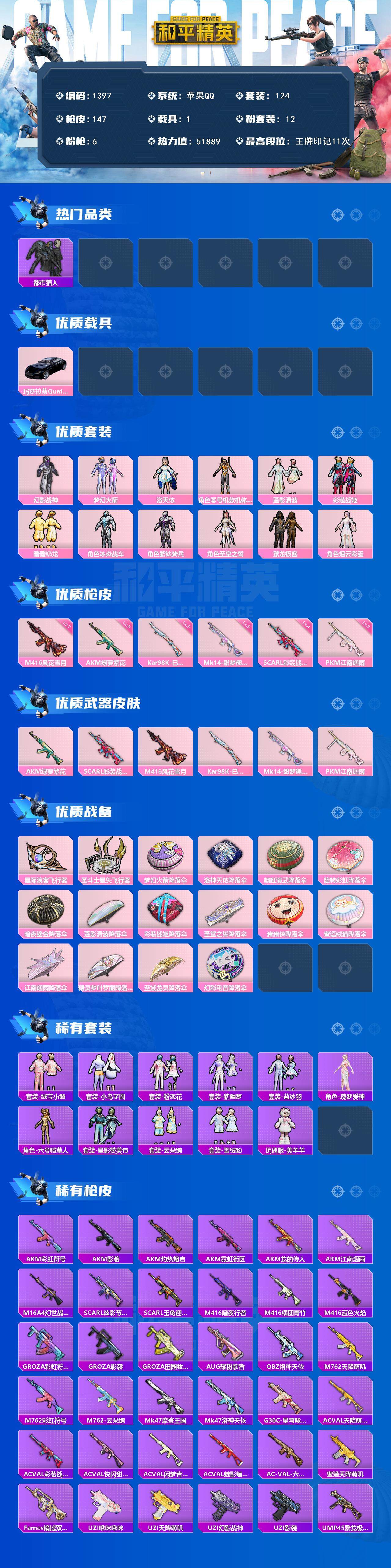 HPCMW3434315和平精英账号详情图2