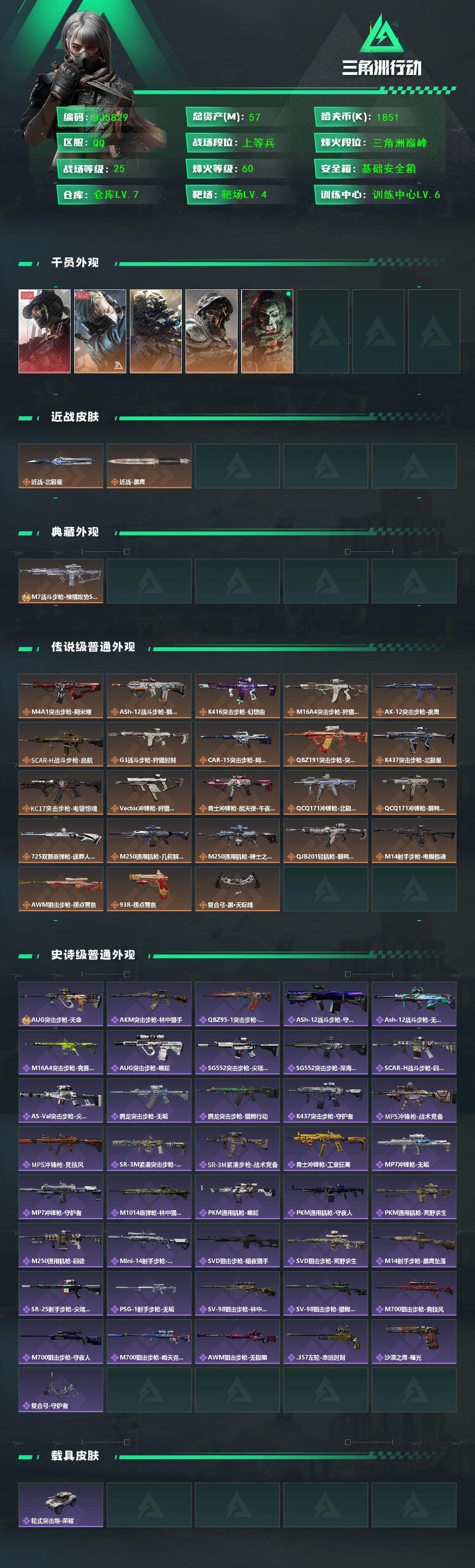 SJZCMW389689三角洲行动账号详情图2